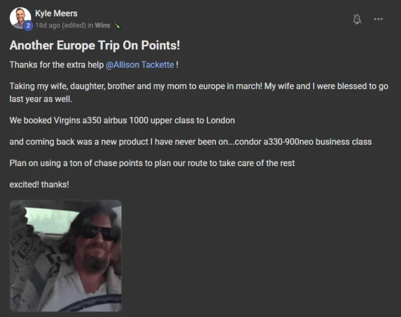 Kyle Meers — Another Europe trip on points